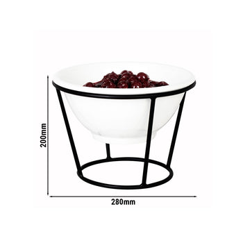 Etażerka / Stojak bufetowy - czarny - włącznie z 1 miską z melaminy - okrągły - Prime Gastro