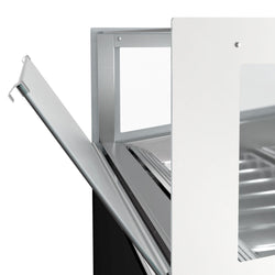 Witryna do lodów ADAM - 1723mm - Obieg wymuszony - z oświetleniem LED - na 18x 5l pojemników na lody lub 12x 7l pojemników na lody - Czarny