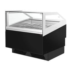 Witryna do lodów ADAM - 1201mm - Obieg wymuszony - z oświetleniem LED - na 12x 5l pojemników na lody lub 8x 7l pojemników na lody - Czarny