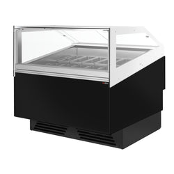 Lada na lody ADAM - 1200 mm - konwekcyjna - na 12 pojemników 5 L lub 8 pojemników 7 L - czarna