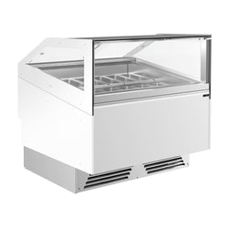 Witryna do lodów ADAM - 1201mm - Obieg wymuszony - z oświetleniem LED - na 12x 5l pojemników na lody lub 8x 7l pojemników na lody - Biały