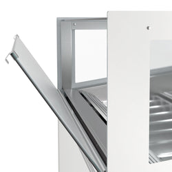 Lada na lody ADAM - 1200 mm - konwekcyjna - na 12 pojemników 5 L lub 8 pojemników 7 L - Biała