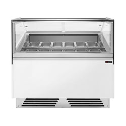 Lada na lody ADAM - 1200 mm - konwekcyjna - na 12 pojemników 5 L lub 8 pojemników 7 L - Biała