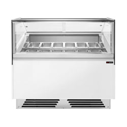 Witryna do lodów ADAM - 1201mm - Obieg wymuszony - z oświetleniem LED - na 12x 5l pojemników na lody lub 8x 7l pojemników na lody - Biały