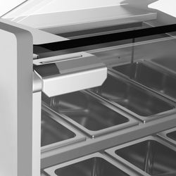 Lada na lody ADAM - 1200 mm - konwekcyjna - na 12 pojemników 5 L lub 8 pojemników 7 L - czarna