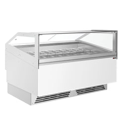 Witryna do lodów ADAM - 1723mm - Obieg wymuszony - z oświetleniem LED - na 18x 5l pojemników na lody lub 12x 7l pojemników na lody - Biały