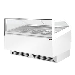Witryna do lodów ADAM - 1723mm - Obieg wymuszony - z oświetleniem LED - na 18x 5l pojemników na lody lub 12x 7l pojemników na lody - Biały