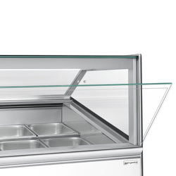 Witryna do lodów ADAM - 1723mm - Obieg wymuszony - z oświetleniem LED - na 18x 5l pojemników na lody lub 12x 7l pojemników na lody - Biały