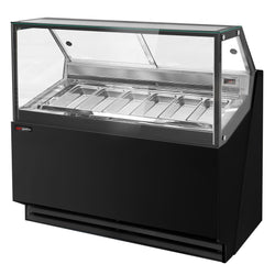 Eistheke THEO - 1300mm - Umluft - für 6x 5 Liter Eisbehälter - Schwarz