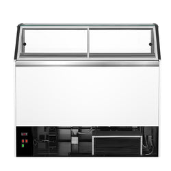 Witryna do lodów THEO - 1300mm - Obieg wymuszony - z oświetleniem LED - na 6x 5l pojemników na lody - Biały