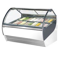 Lada na lody NOLAN - 1730 mm - konwekcyjna - na 18 pojemników 5 L - Biała