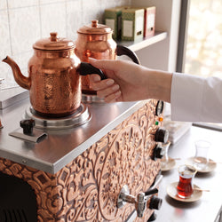 Commercial Electric Copper Tea Urn - 720mm - 22 Litres