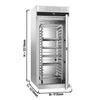 Szafa mroźnicza ze stali nierdzewnej PREMIUM - GN 2/1 - EN 600x400 - 700L - 910x1210mm - 1 drzwi - na wózek (roll-in) EN 600x400; chłodzenie wentylowane
