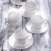 (6 szt.) Filiżanka do espresso Maastricht LUX – porcelana – 80 ml – kość słoniowa