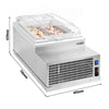 Witryna na lody – stołowa – 490 mm – na pojemniki na lody 2x 5 L – chłodzenie statyczne – z wypukłą pokrywą