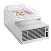 Witryna na lody – stołowa – 490 mm – na pojemniki na lody 2x 5 L – chłodzenie statyczne – z wypukłą pokrywą