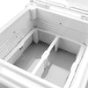 Witryna na lody – stołowa – 490 mm – na pojemniki na lody 2x 5 L – chłodzenie statyczne – z wypukłą pokrywą