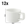 (12 szt.) Filiżanka do espresso WHITE DELIGHT – porcelana – 70 ml – biała
