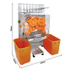Automatyczna wyciskarka do pomarańczy - 120W - 47kg - z automatyczny podajnik, idealna do samoobsługi, 20 owoców/min, Ø40–80mm - stal nierdzewna - Pomarańczowy