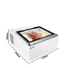 Countertop Ice Cream Display Freezer - 670mm - Static cooling - for 3 x 5 litres Napoli pans - White - hinged glass lid