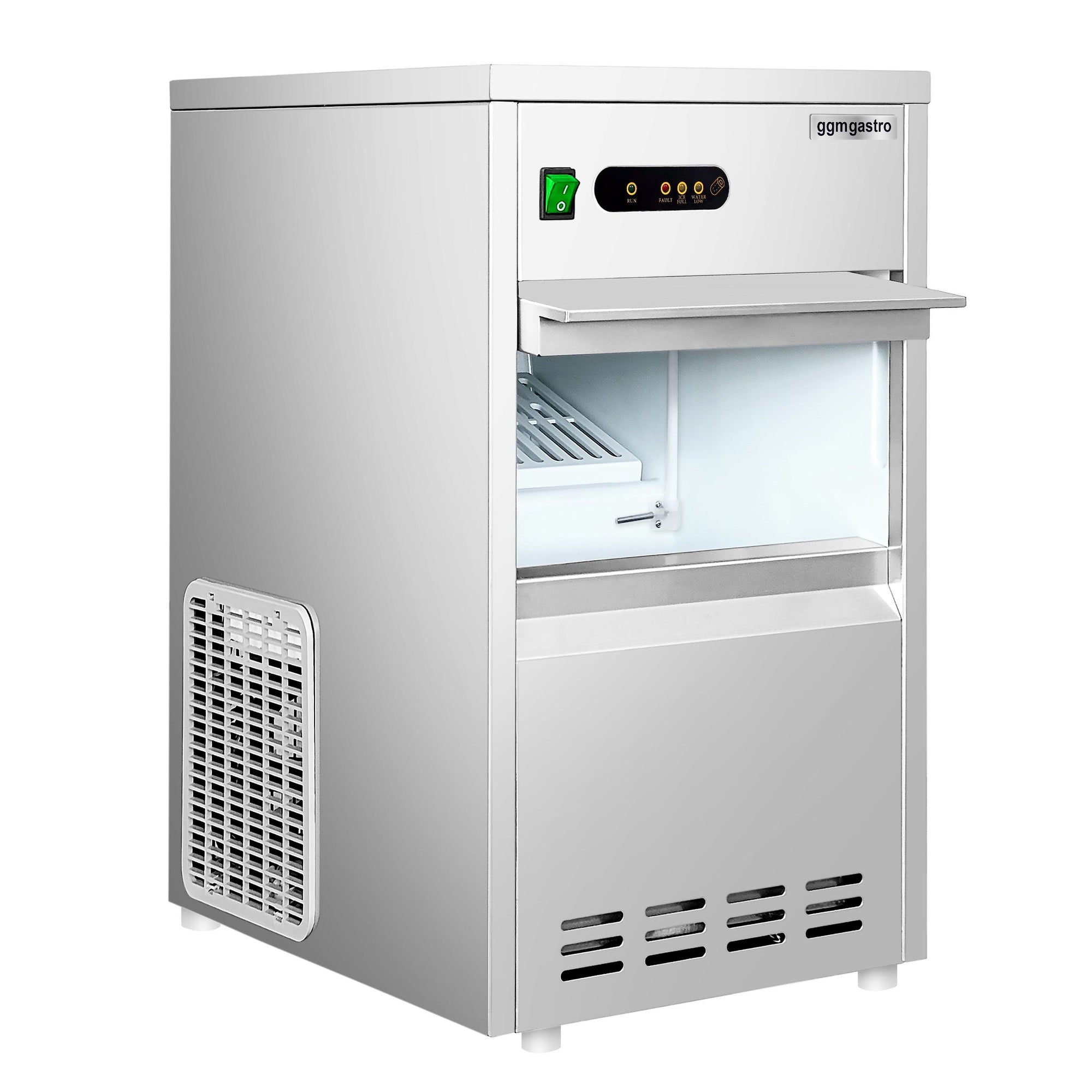 Kostkarka do lodu - Wydrążony cylinder - 28 kg/ 24 godz. - Chłodzona wodą - Prime Gastro