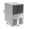 Kostkarka do lodu - cylindry - 46 kg/24 h
