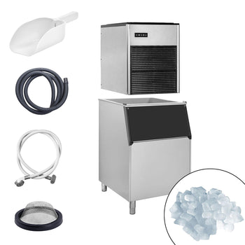 Kostkarka do lodu - 335 kg / 24godz. - włącznie z pojemnikiem do przechowywania lodu - Prime Gastro