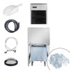 Commercial Ice Machine - Nugget - 335 kg/24 h - incl. ice storage container & transport trolley