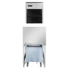 Commercial Ice Machine - Nugget - 335 kg/24 h - incl. ice storage container & transport trolley