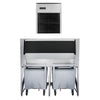 Commercial Ice Machine - Nugget - 335 kg/24 h - incl. ice storage container & transport trolley