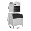 Commercial Ice Machine - Nugget - 335 kg/24 h - incl. ice storage container