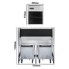 Commercial Ice Machine - Nugget - 335 kg/24 h - incl. ice storage container & transport trolley