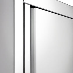 Narożna szafka naścienna ze stali nierdzewnej – 700 x 700 mm – z drzwiami skrzydłowymi – wysokość: 650 mm