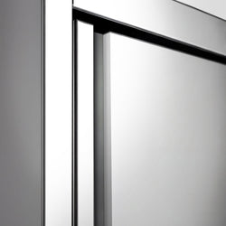 Narożna szafka wisząca ze stali nierdzewnej – 700 x 700 mm – z drzwiami skrzydłowymi – wysokość: 1000 mm