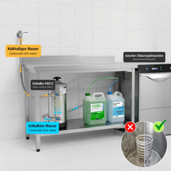 Zmywarka podblatowa do naczyń - Sterowanie elektromechaniczne - 5,1kW - kosz 500x500mm - z dozownikami detergentu i nabłyszczacza oraz pompą spustową