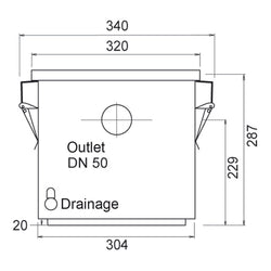 Separator tłuszczu – 20 litrów – wraz z osadnikiem szlamu 10 litrów – do 50 porcji dziennie