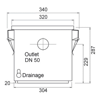 Separator tłuszczu – 20 litrów – wraz z osadnikiem szlamu 10 litrów – do 50 porcji dziennie - Prime Gastro