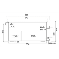 Separator tłuszczu – 20 litrów – wraz z osadnikiem szlamu 10 litrów – do 50 porcji dziennie
