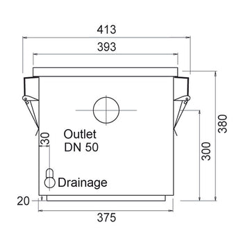 Separator tłuszczu – 44 litry – wraz z osadnikiem szlamu 16 litrów – do 100 porcji dziennie - Prime Gastro