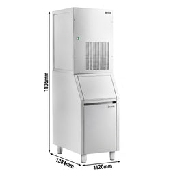 Modułowa maszyna do produkcji lodu płatkowego Premium Plus – 270 kg/24, wraz ze zbiornikiem na lód o pojemności 100 kg