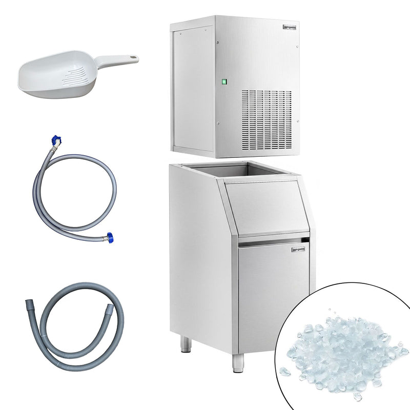 Modułowa maszyna do produkcji lodu płatkowego Premium Plus – 270 kg/24, wraz ze zbiornikiem na lód o pojemności 100 kg