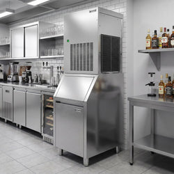 Modułowa maszyna do produkcji lodu płatkowego Premium Plus – 270 kg/24, wraz ze zbiornikiem na lód o pojemności 100 kg