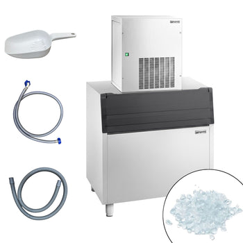Modułowa maszyna do produkcji lodu płatkowego Premium Plus – 270 kg/24, wraz z zbiornikiem na lód o pojemności 350 kg