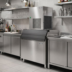 Modułowa maszyna do produkcji lodu płatkowego Premium Plus – 270 kg/24, wraz z zbiornikiem na lód o pojemności 350 kg