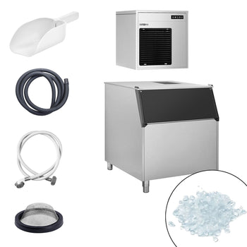 Wytwornica lodu płatkowego - 220 kg / 24 godz. - włącznie z pojemnikiem do przechowywania lodu - Prime Gastro