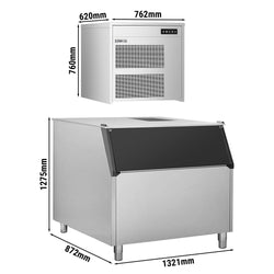 Wytwornica lodu płatkowego - 390 kg / 24 godz. - włącznie z pojemnikiem do przechowywania lodu