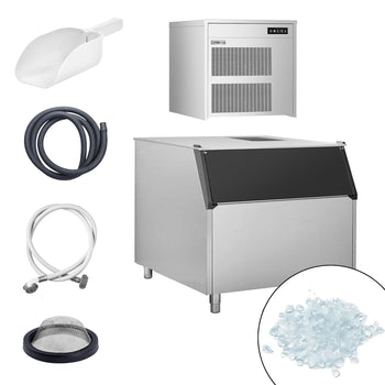 Wytwornica lodu płatkowego - 390 kg / 24 godz. - włącznie z pojemnikiem do przechowywania lodu - Prime Gastro