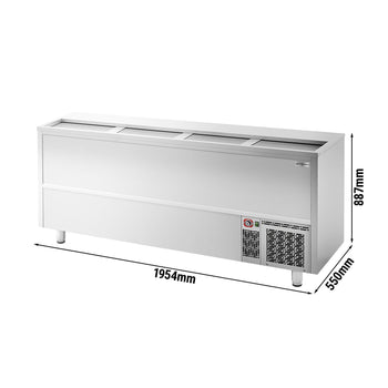 Zamrażarka skrzyniowa do butelek - Stal nierdzewna - 620 litrów