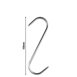 (20 sztuk) – Haczyki do szafy do dojrzewania mięsa – długość: 150 mm – grubość: 4 mm