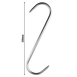 (10 sztuk) – Haczyki do szafy do dojrzewania mięsa – długość: 250 mm – grubość: 5 mm